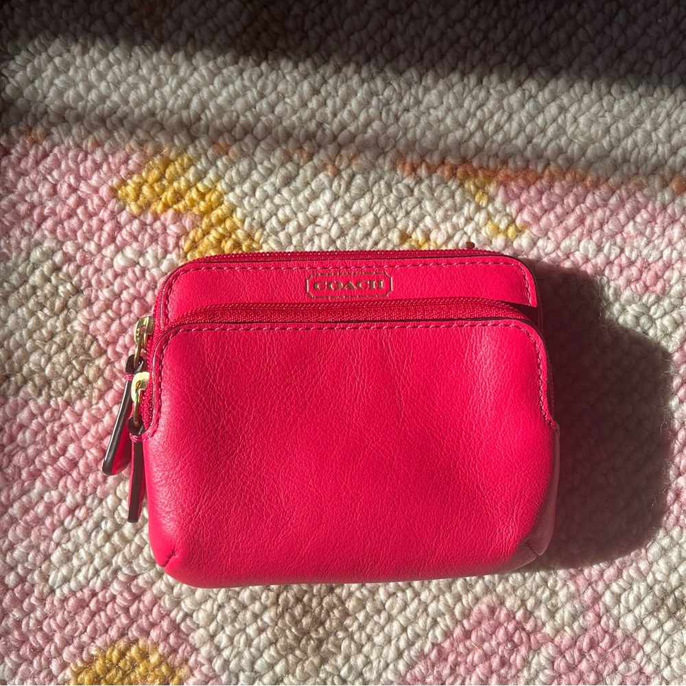 Coach Pink Leather Wallet